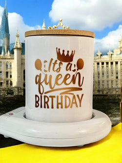 Citron Mandarin Wickless Candle – “It’s A Queen’s Birthday” | Premium Soy Wax | Citron Mandarin Scent | Gift for Her