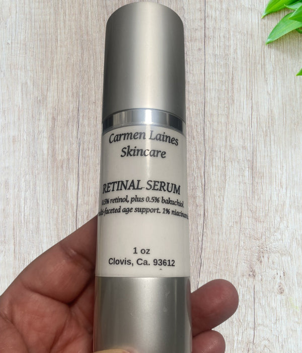 Retinal Serum 0.5% Retinol, Plus 0.5% Bakuchiol for Multi-Faceted Age Support, 1% Niacinamide